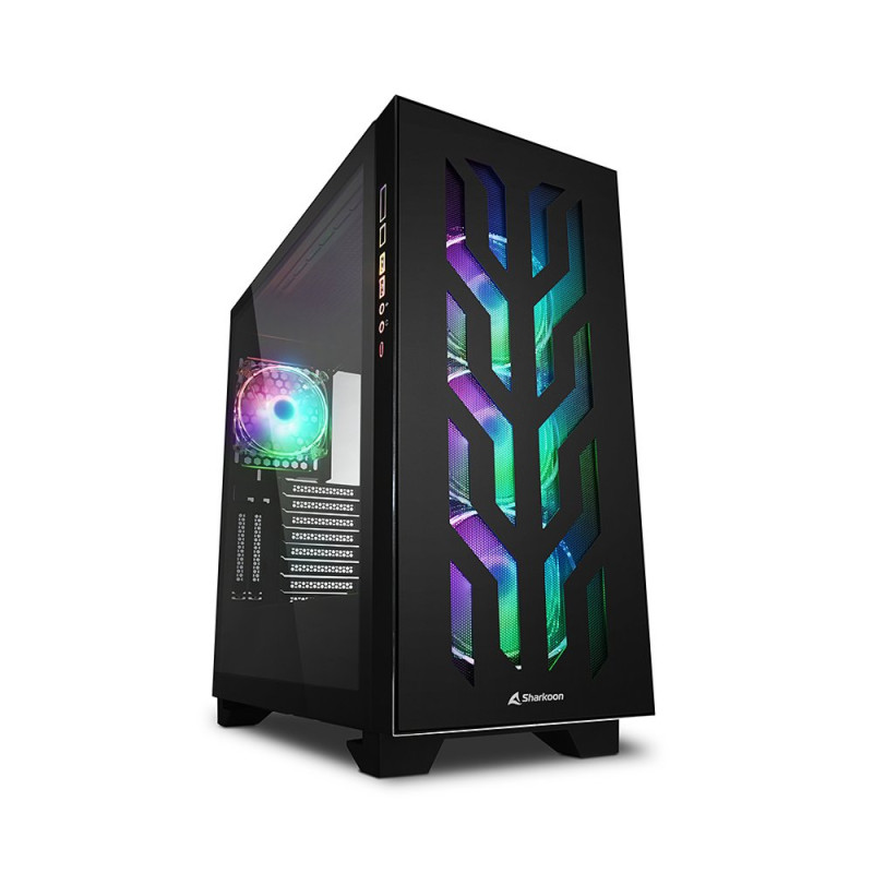 Sharkoon Elite Shark CA300T RGB  Tower Case  Zwart