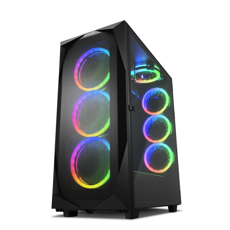 Sharkoon REV300 RGB  Tower Case  Zwart