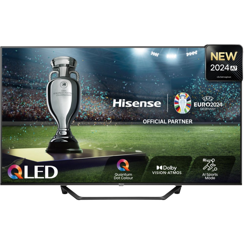 Hisense 43A79NQ 43  Ultra HD 4K  QLED Smart TV  Wifi  VIDAA  HDR10  60Hz