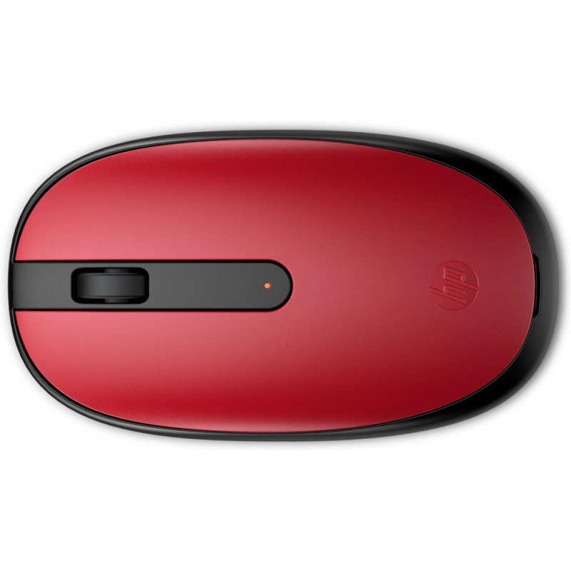 HP 240 Empire Red  Bluetooth Muis  Links- en Rechtshandig  1600 DPI  Rood/Zwart