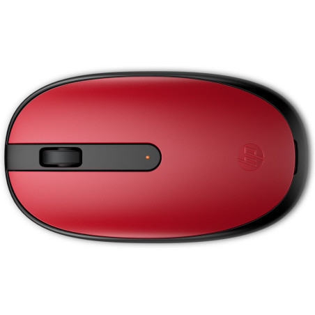 HP 240 Empire Red  Bluetooth Muis  Links- en Rechtshandig  1600 DPI  Rood/Zwart