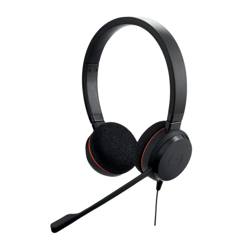 Jabra Evolve 20 MS Duo  Bedrade Onear Mono Headset  Zwart