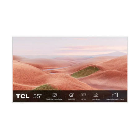 TCL NXTFRAME 55A300W  55 4K Ultra HD QLED Smart TV  Google TV  Dolby Vision  120Hz  Slim Design