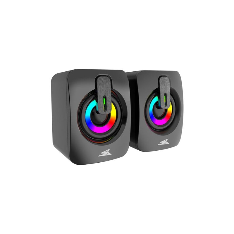 Baracuda SEASHELL Rainbow | 2.0 Stereo Luidsprekerset USB | 2x3000mW | Zwart