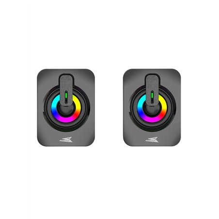 Baracuda SEASHELL Rainbow | 2.0 Stereo Luidsprekerset USB | 2x3000mW | Zwart