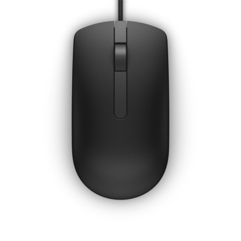 Dell MS116  Bekabelde Muis  Links en Rechtshandig  USBA  1000 DPI  Zwart