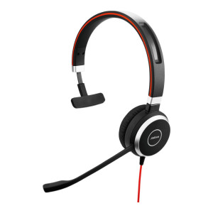 Jabra Evolve 40 MS  Mono Bedrade On-Ear Headset  Zwart