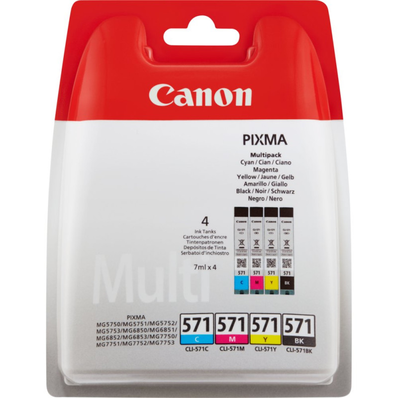 Canon 0386C005  Originele ZwartCyaanMagentaGeel Inktcartridges  4Pack