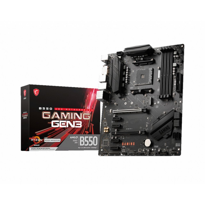 MSI B550 GAMING GEN3  Socket AM4  Intel B550  4xDDR4  ATX  Moederbord