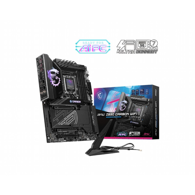 MSI MPG Z890 CARBON WIFI  Socket LGA 1851  Intel Z890  4xDDR5  ATX  Moederbord