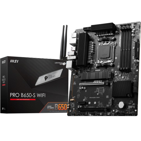 MSI PRO B650-S WIFI  Socket AM5  AMD B650  4xDDR5  ATX  Moederbord