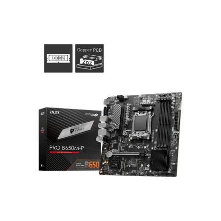MSI PRO B650MP Socket AM5 AMD B650 4xDDR5 MicroATX Moederbord