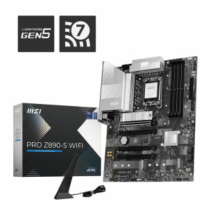 MSI PRO Z890-S WIFI Socket LGA 1851 Intel Z890 4xDDR5 ATX Moederbord