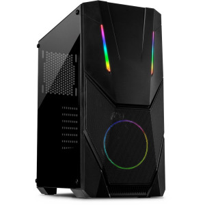 InterTech IT3303 Hornet RGB  Midi Tower Case  Zwart