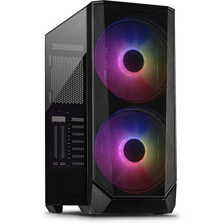 Inter-Tech IT-3503 Airstream RGB Tower Case Zwart