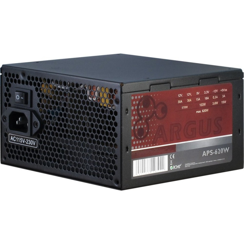 InterTech Argus APS  620 Watt ATX PSU  Power Supply  Voeding