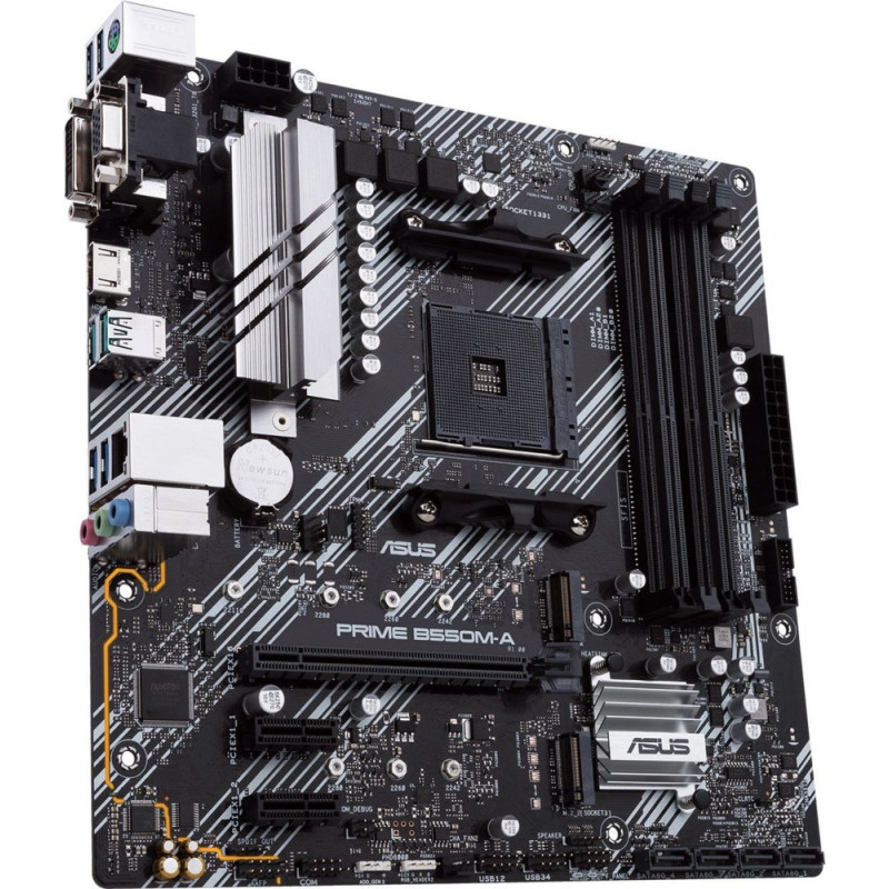 ASUS PRIME B550M-A  Socket AM4  AMD B550  4xDDR4  Micro-ATX  Moederbord