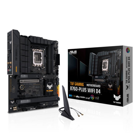 ASUS TUF GAMING B760PLUS WIFI D4  Socket LGA 1700  Intel B760  4xDDR4  ATX  Moederbord