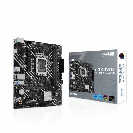 ASUS PRIME H610M-K D4 ARGB Socket LGA 1700 Intel H610 2xDDR4 Micro-ATX Moederbord